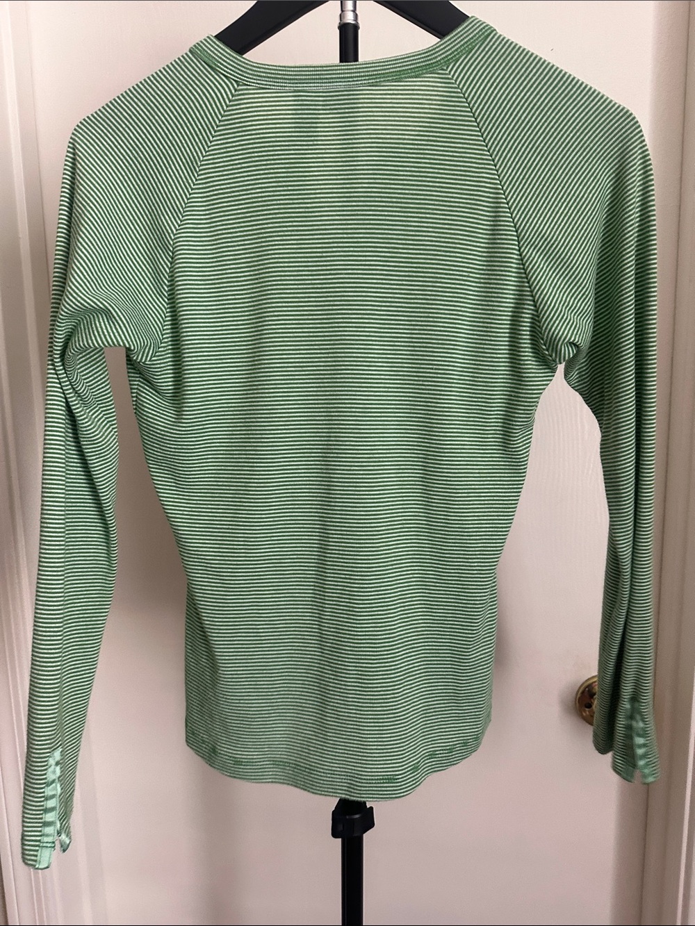 REI Mint Green Striped Long-Sleeve Henley Top - Picture 5 of 7